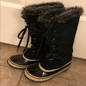 Sporto Black suede duck tall insulated boots